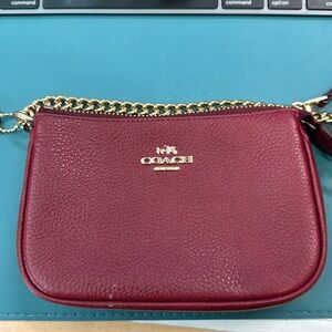Coach Nolita Wristlet 15 Women’s Leather Pouch – Bordeaux